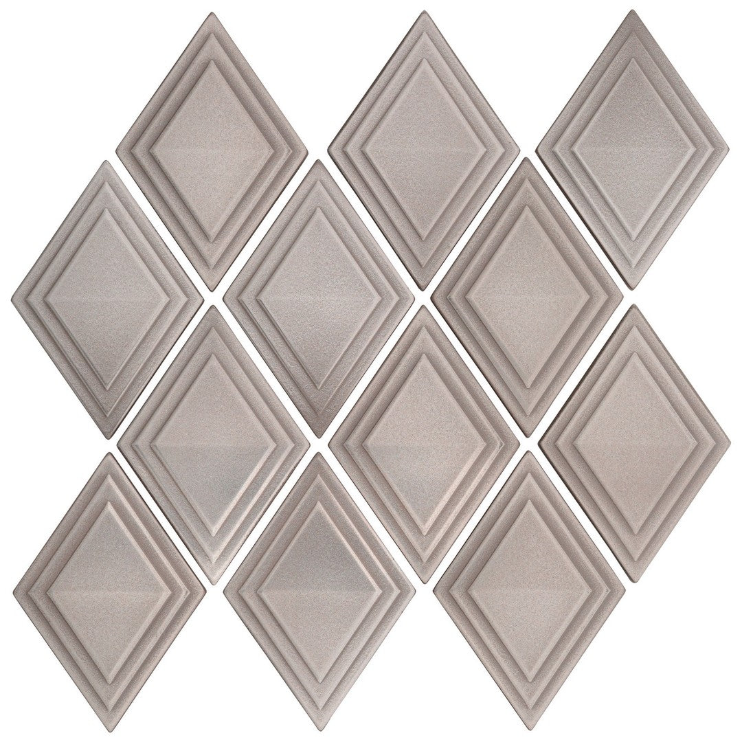 Marazzi GeoMetal 12" x 14" Satin Metal Harlequin Mosaic