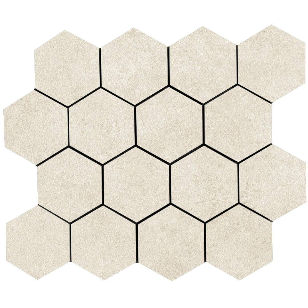 Tesoro Solida 12" x 10.5" Porcelain 3" Hexagon Mosaic