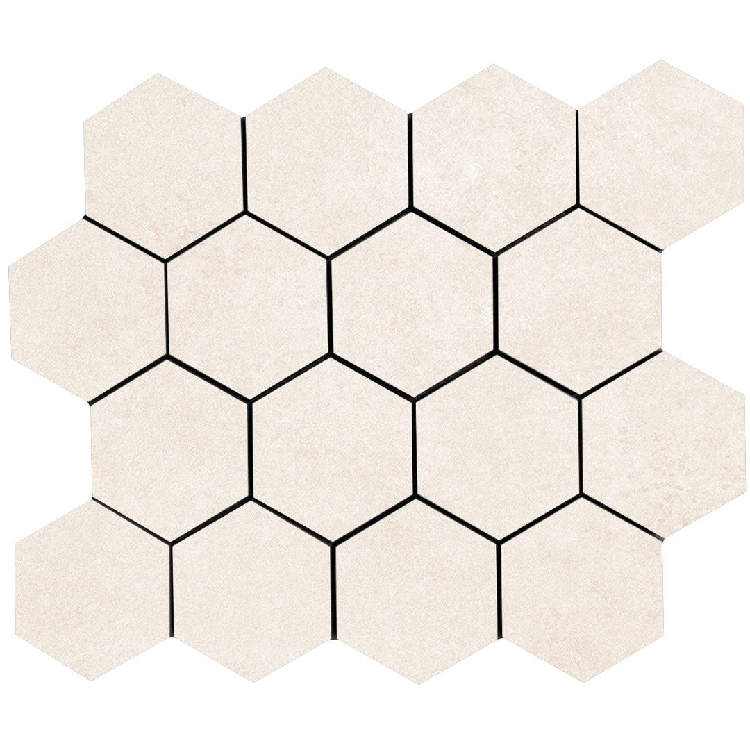 Tesoro Solida 12" x 10.5" Porcelain 3" Hexagon Mosaic