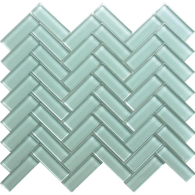 MiR Color Palette 11" x 12.6" Glossy Glass Herringbone Mosaic