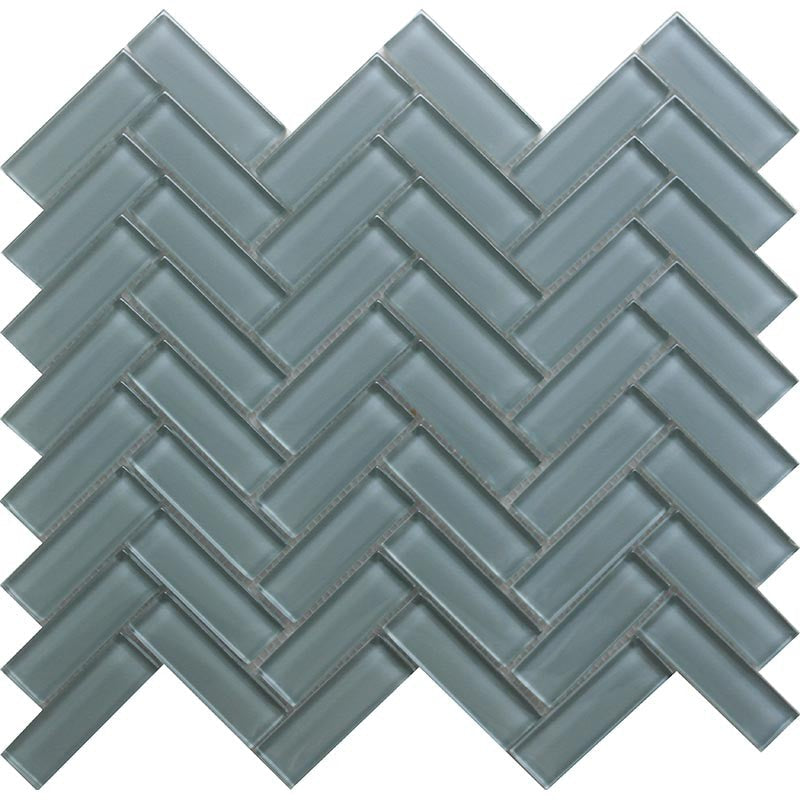 MiR Color Palette 11" x 12.6" Glossy Glass Herringbone Mosaic
