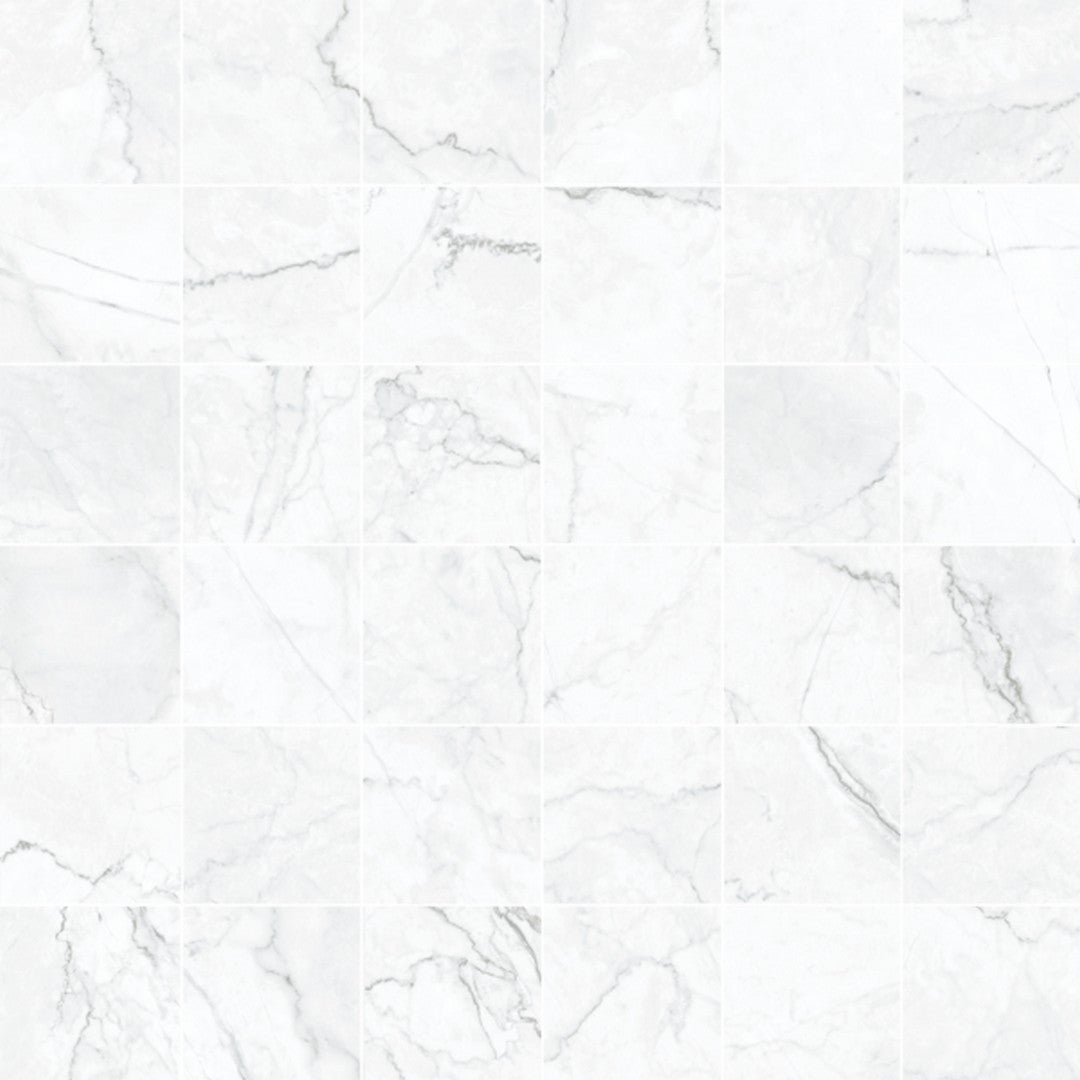 Happy Floors Statik 12" x 12" Natural Porcelain 2" Mosaic