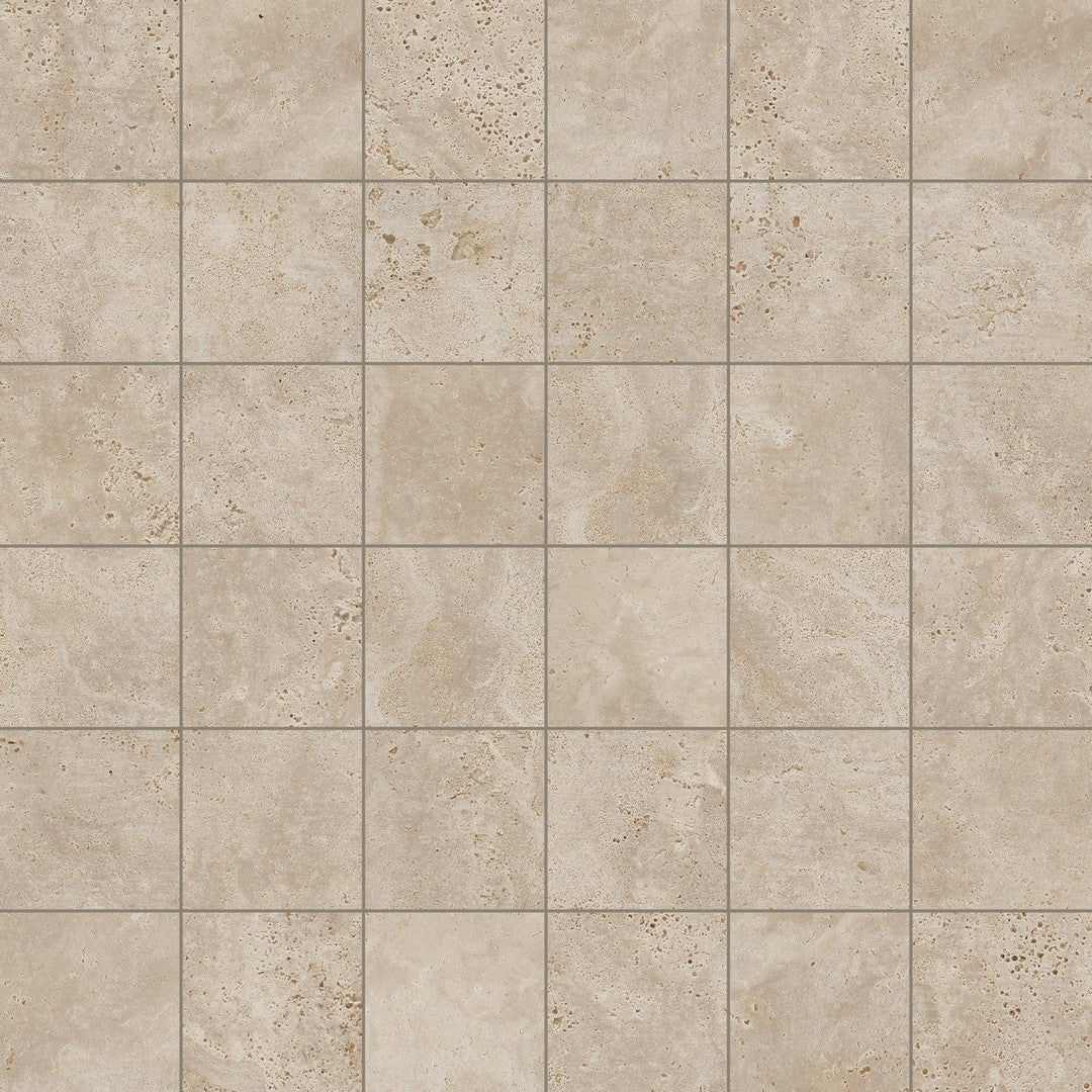 Happy Floors Navona 12" x 12" Natural Porcelain 2" Mosaic