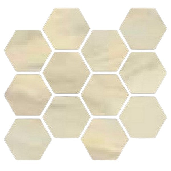 Happy Floors Bardiglio 12" x 14" Natural Porcelain Hexagon Mosaic (Sale)