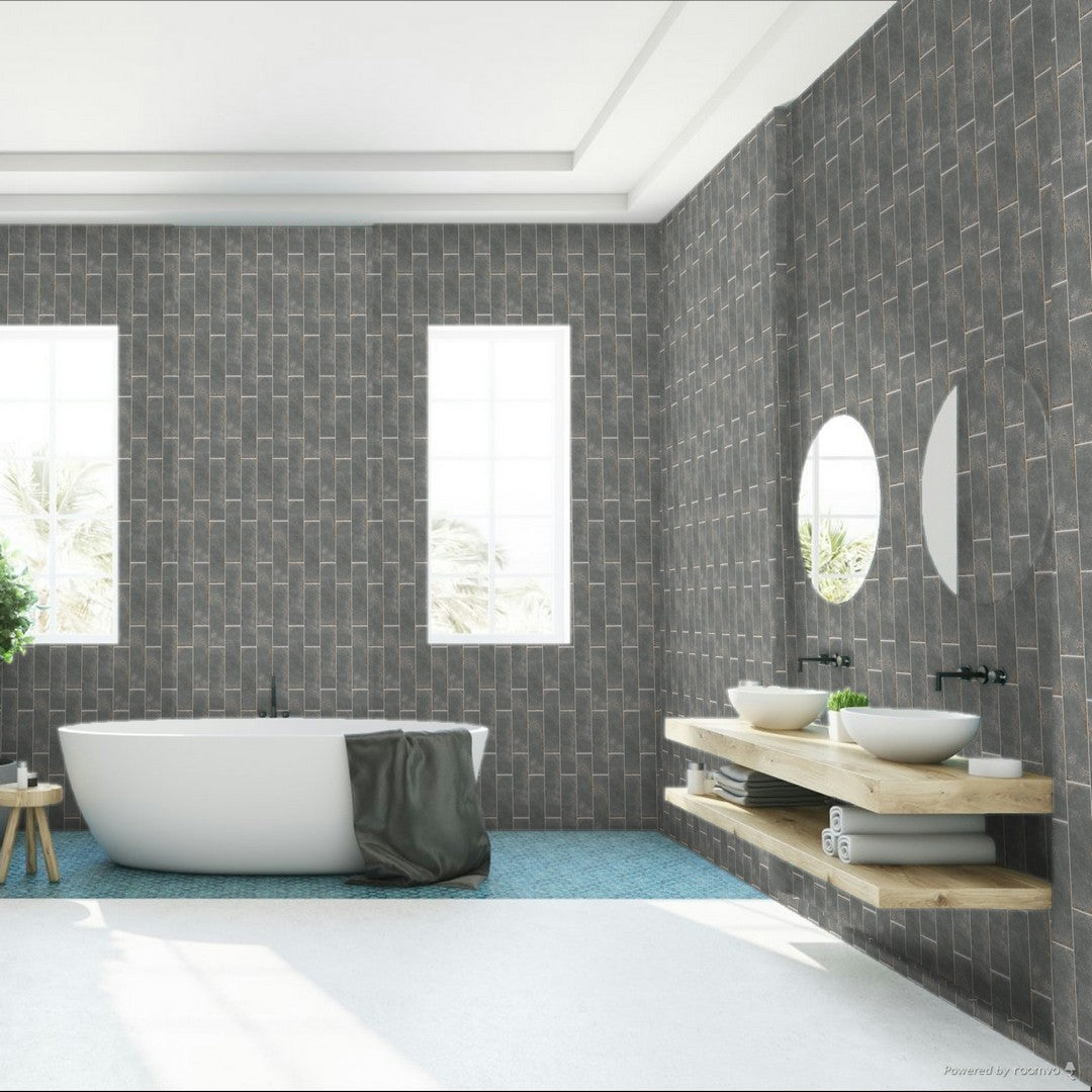 Happy-Floors-Vibrant-3-x-11-Glossy-Porcelain-Brick-Wall-Tile-Grey