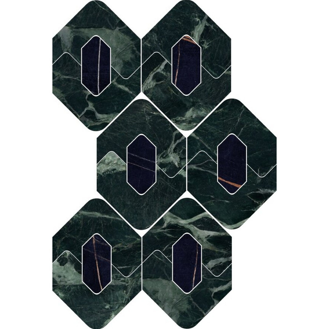 Happy Floors Kobe 8" x 13" Rectified Natural Porcelain Legend Mosaic