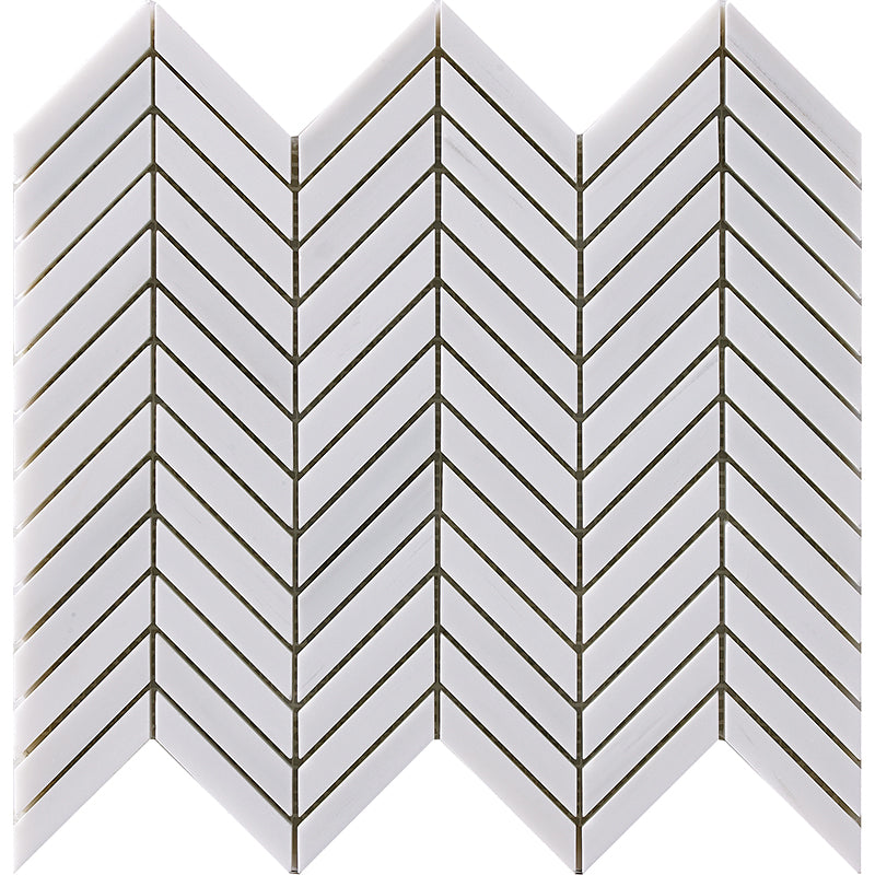 Happy Floors Natural Stone 12.5" x 12.2" Chevron Mosaic