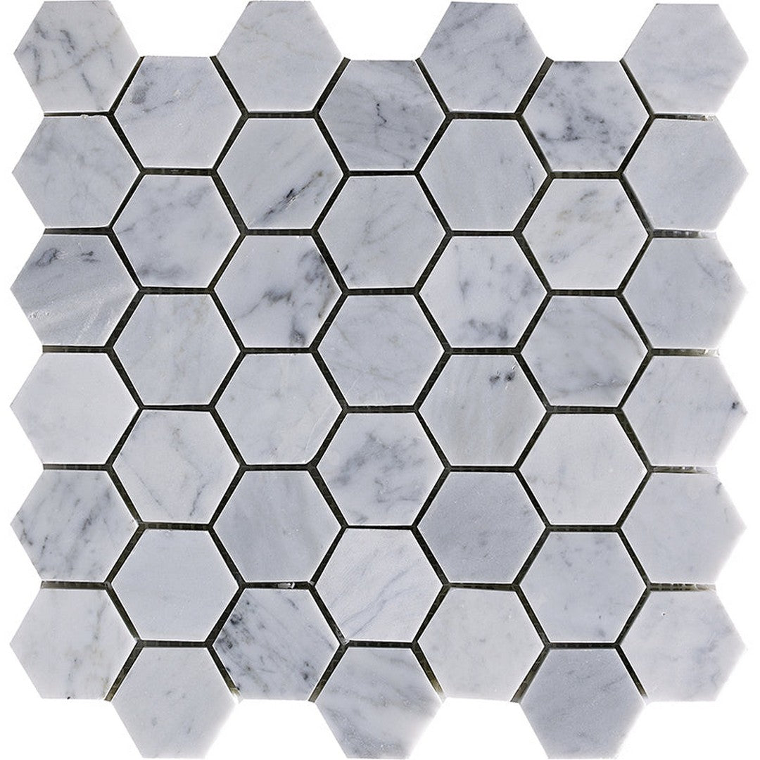 Happy Floors Natural Stone 12" x 11.7" Hexagon Mosaic