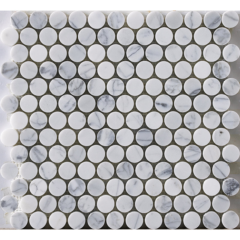 Happy Floors Natural Stone 12.2" x 12.4" Penny Round Mosaic