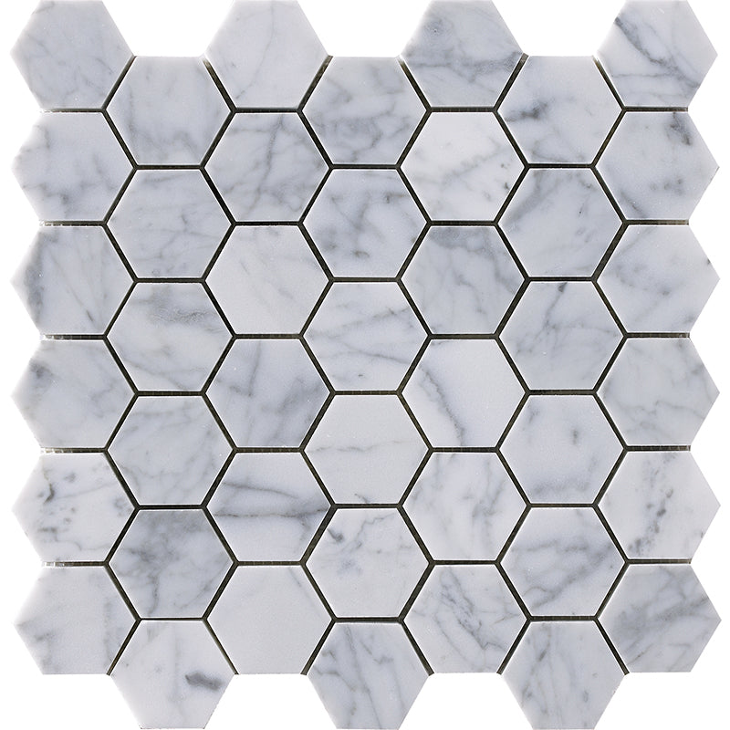 Happy Floors Natural Stone 12" x 11.7" Hexagon Mosaic