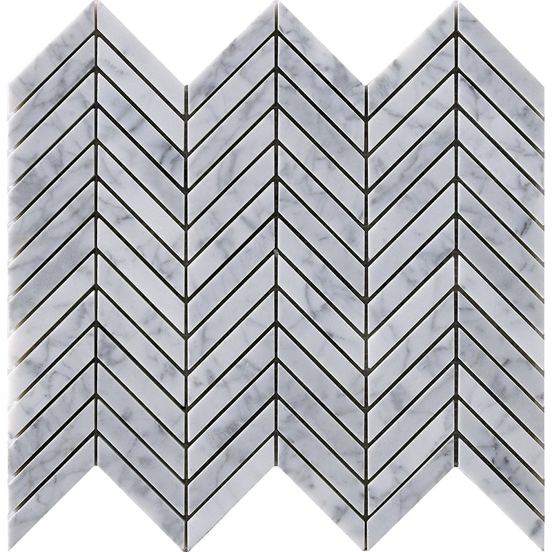 Happy Floors Natural Stone 12.5" x 12.2" Chevron Mosaic