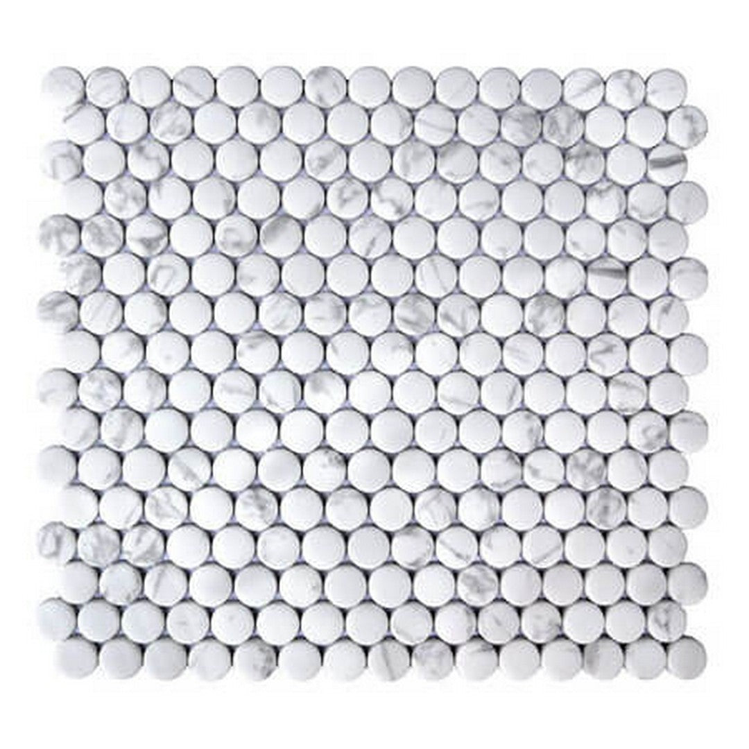 Happy Floors Endura 11.5" x 12.5" Penny Round Recycled Glass Mosaic
