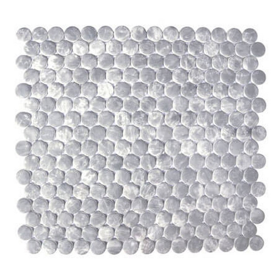 Happy Floors Endura 11.5" x 12.5" Penny Round Recycled Glass Mosaic