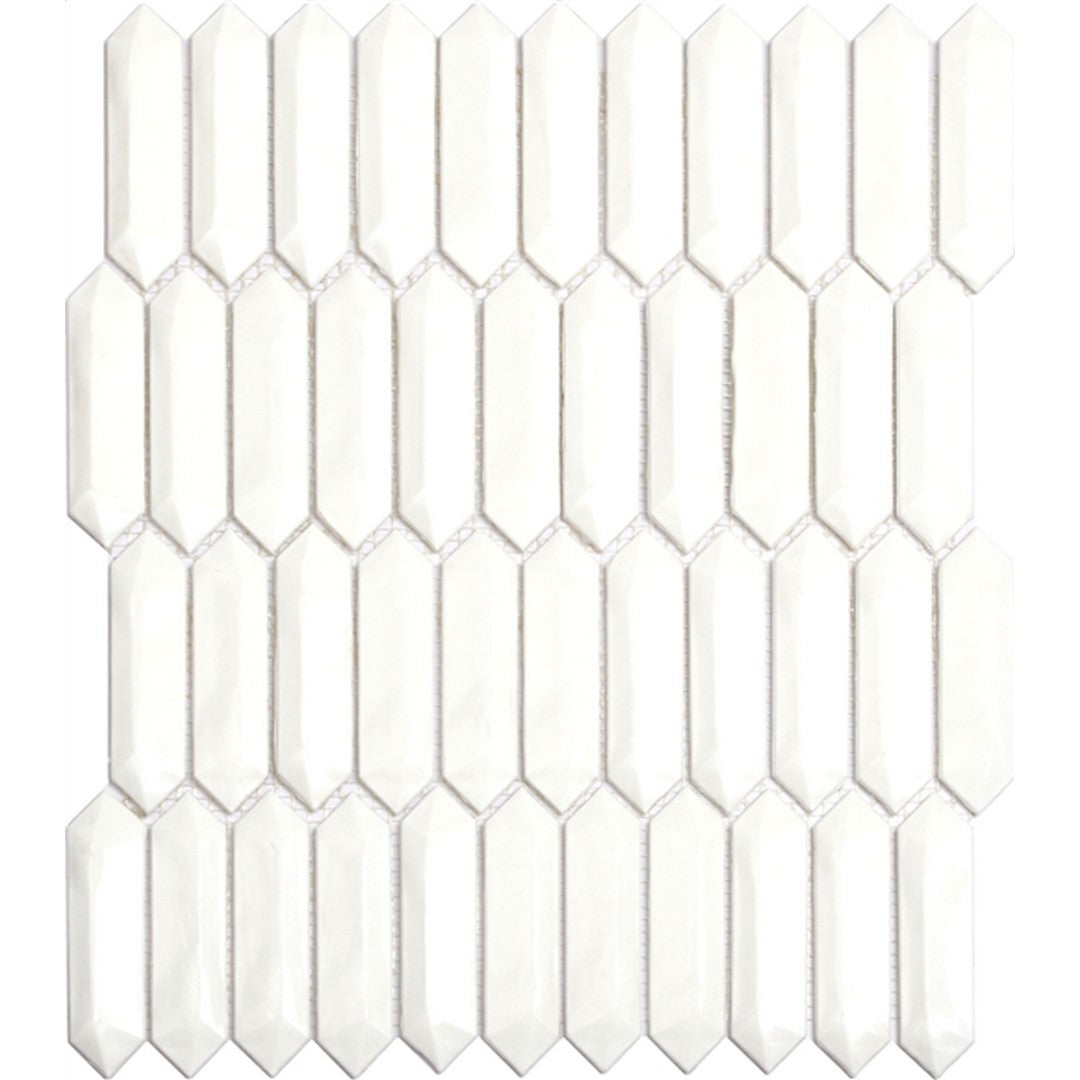 Happy Floors Tortuga 11.8" x 11.8" Picket Glass & Stone Mosaic