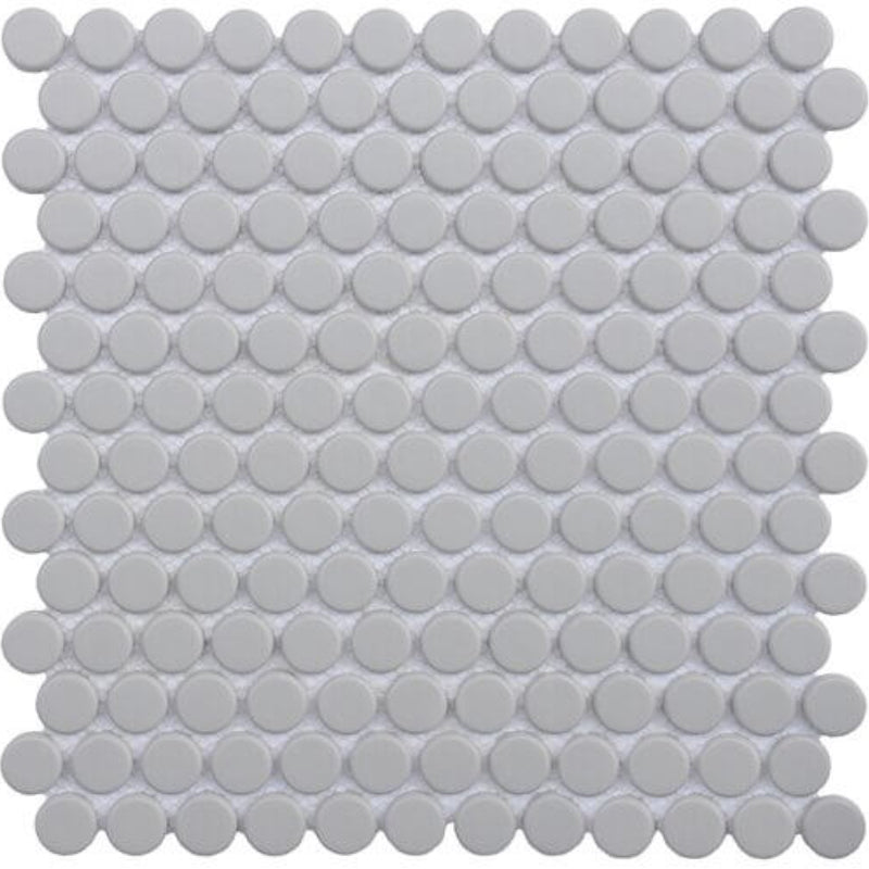 Happy Floors Endura 11.7" x 12" Penny Round Glass & Stone Mosaic