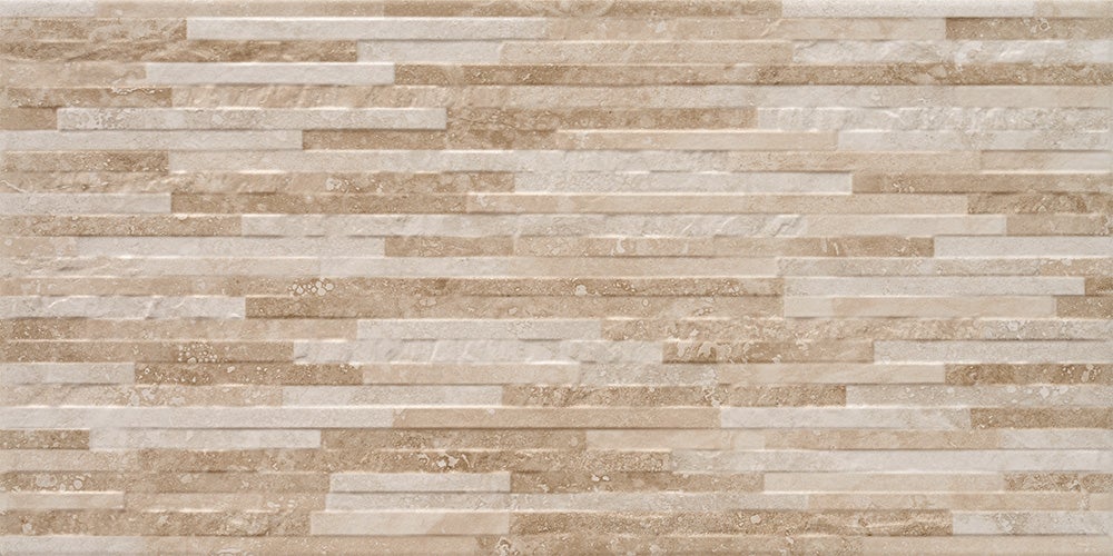 Happy Floors Cipriani 12" x 24" Pressed Natural Porcelain Deco Tile