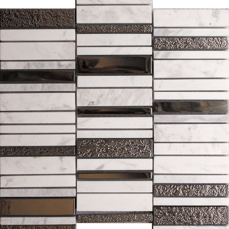 MiR Cityscape 11.8" x 11.8" Glass & Stone Modular Mosaic
