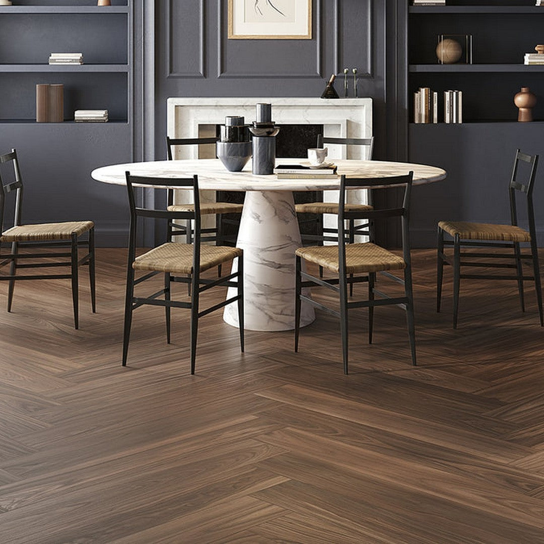 Del-Conca-USA-Woodland-8"-x-48"-Rectified-Porcelain-Tile-Walnut