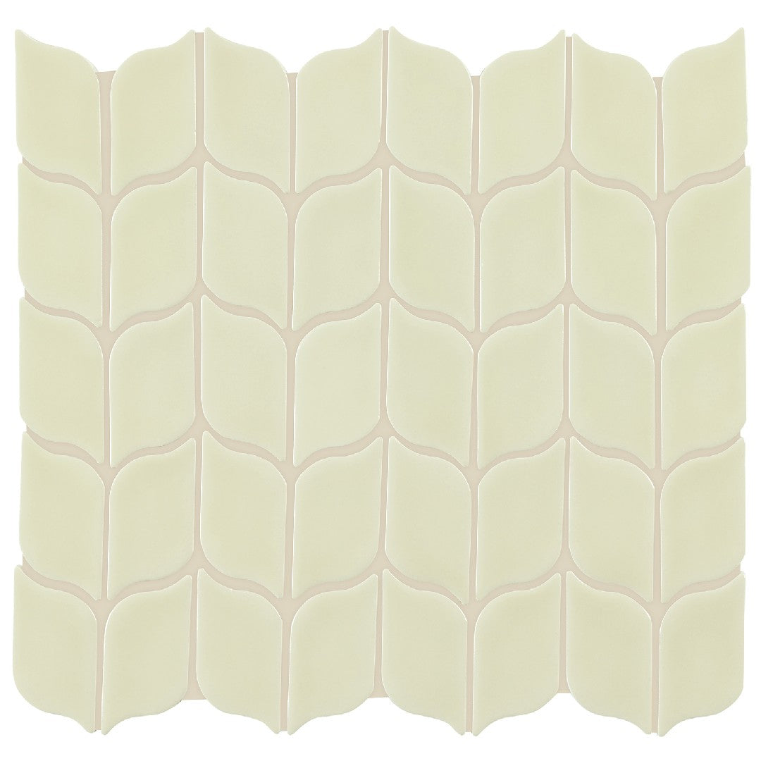 Crossville Handwritten 12" x 12" Gloss Ceramic Leaf Mosaic