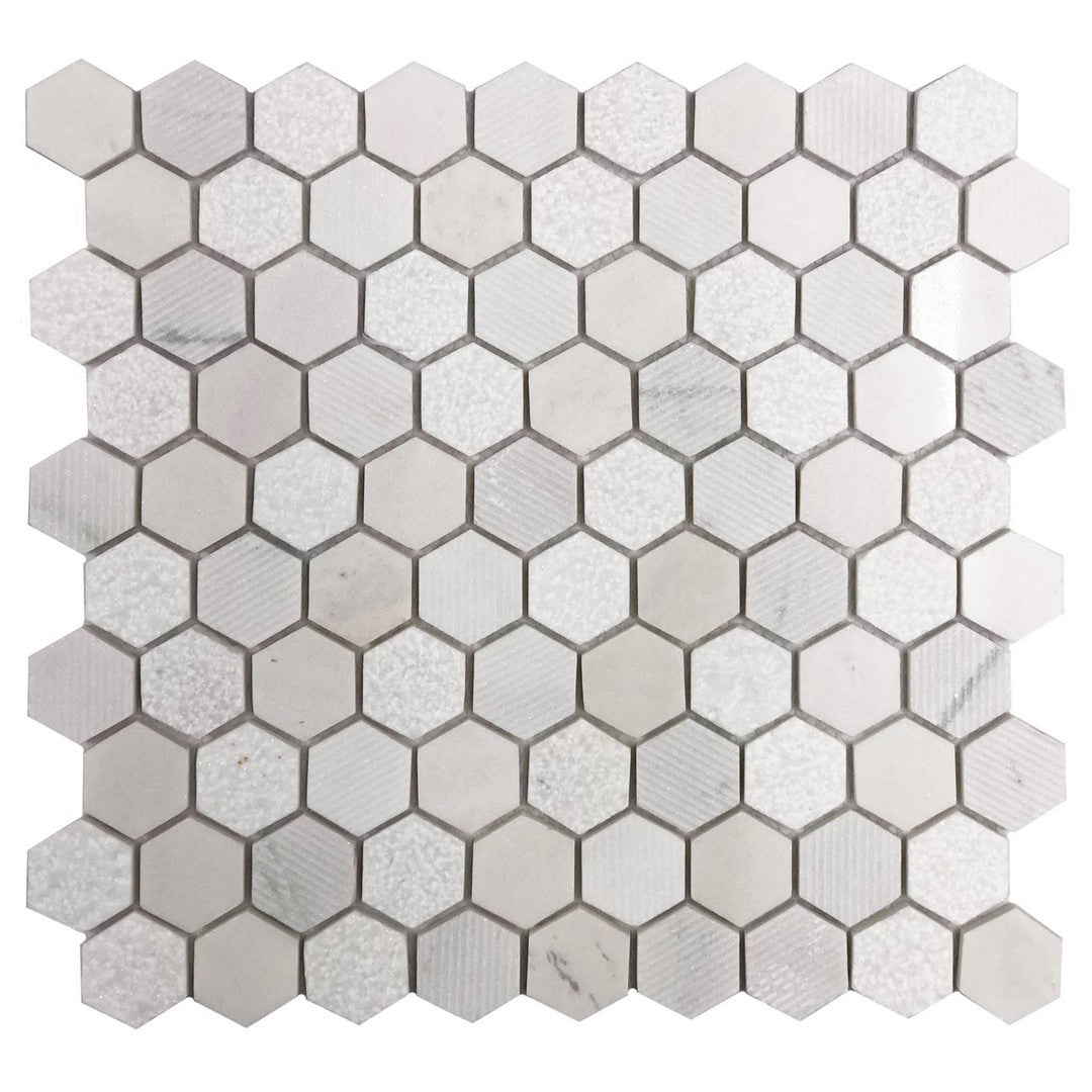 Ottimo-Stone-Hex-12-x-12-Glossy-1-Stone-Mosaic-White