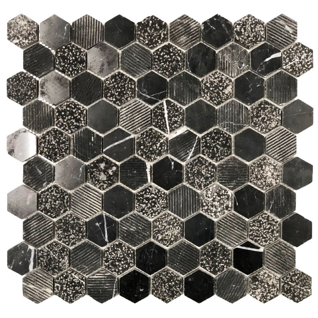 Ottimo-Stone-Hex-12-x-12-Glossy-1-Stone-Mosaic-Black