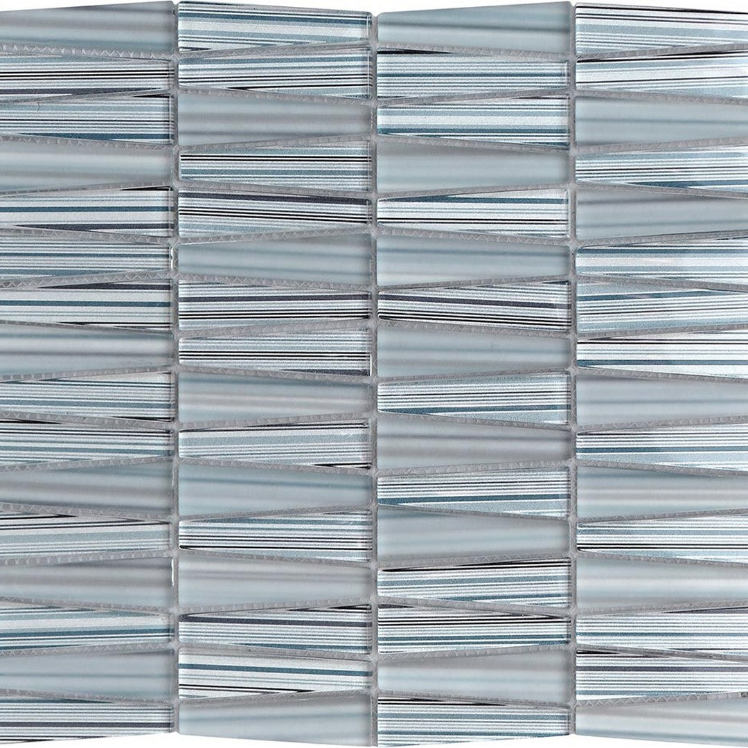 MiR Iceland 12" x 12.9" Glass Trapezium Mosaic