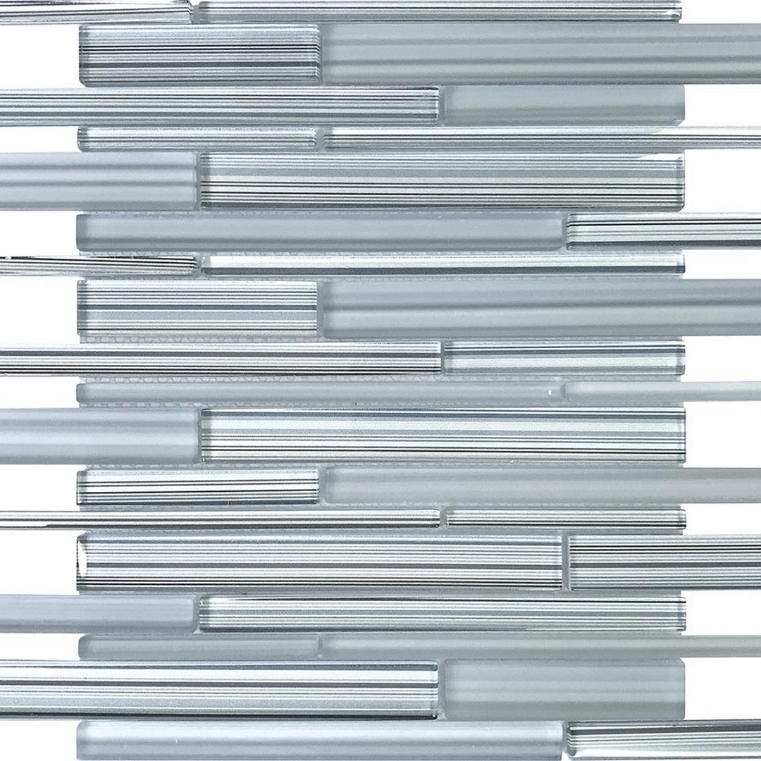 MiR Iceland 11.8" x 12.2" Glass Linear Sticks Mosaic