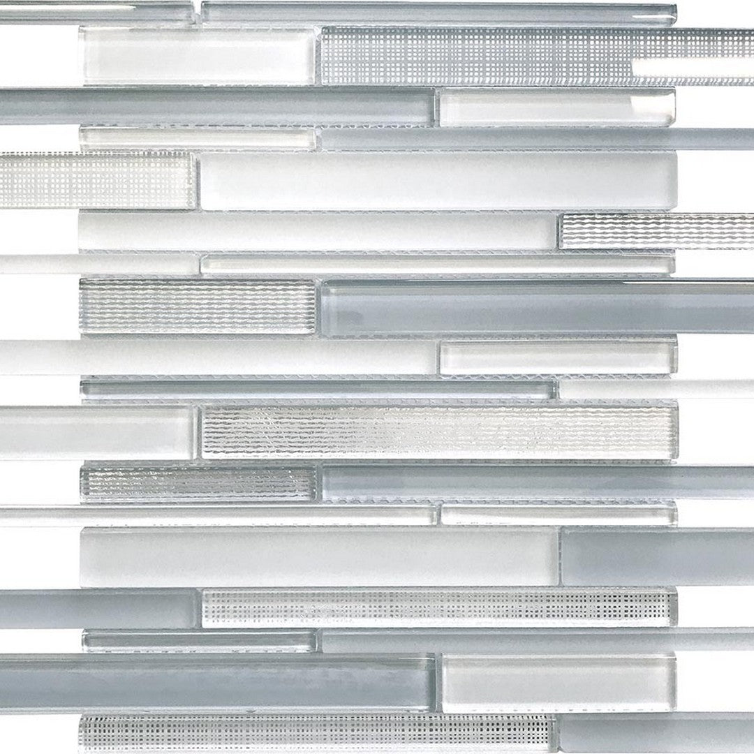 MiR Iceland 11.8" x 12.2" Glass Linear Sticks Mosaic