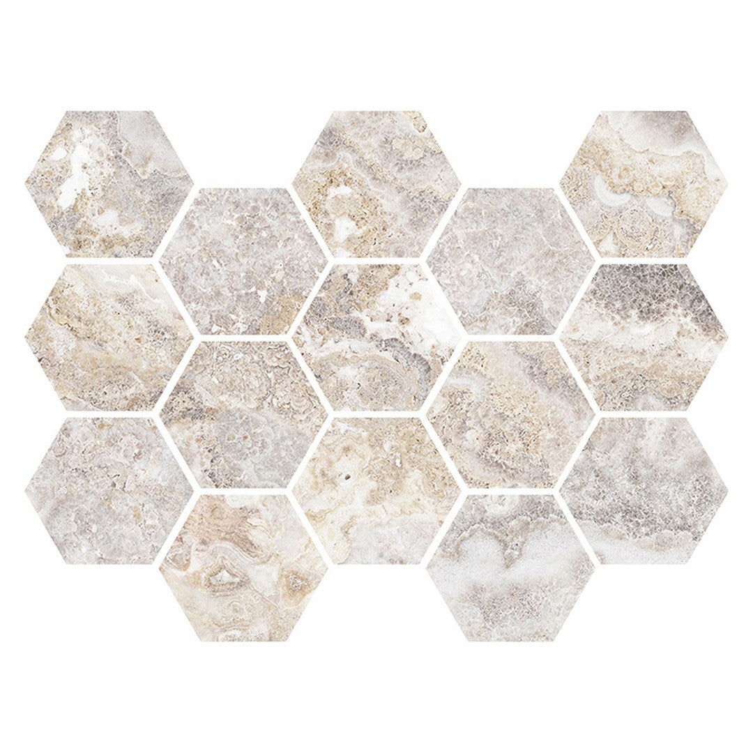 MiR Imperial 9" x 13" Rectified Polished Porcelain Hexagone Mosaic