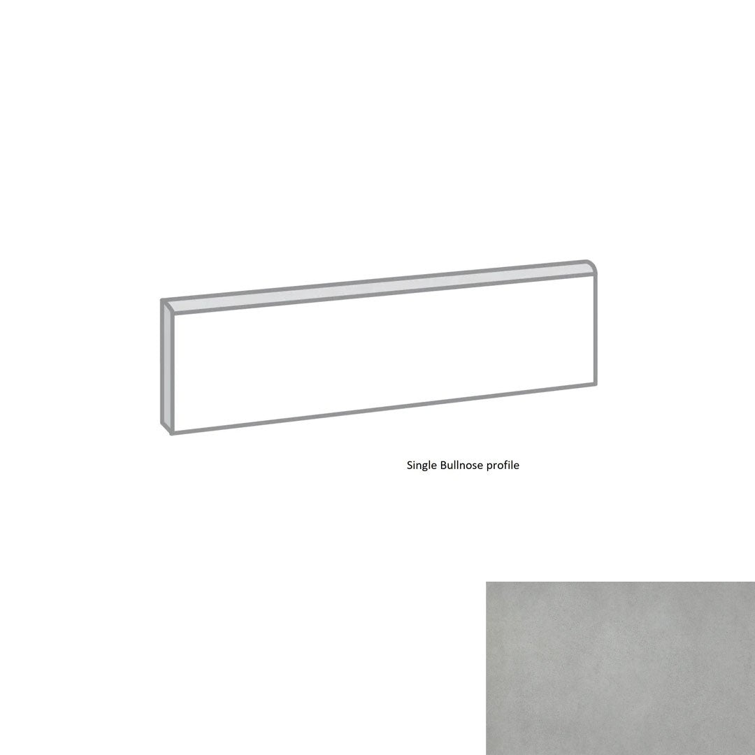 Emser Building Blocks Concrete 3" x 12" Rectified Matte Porcelain Bullnose