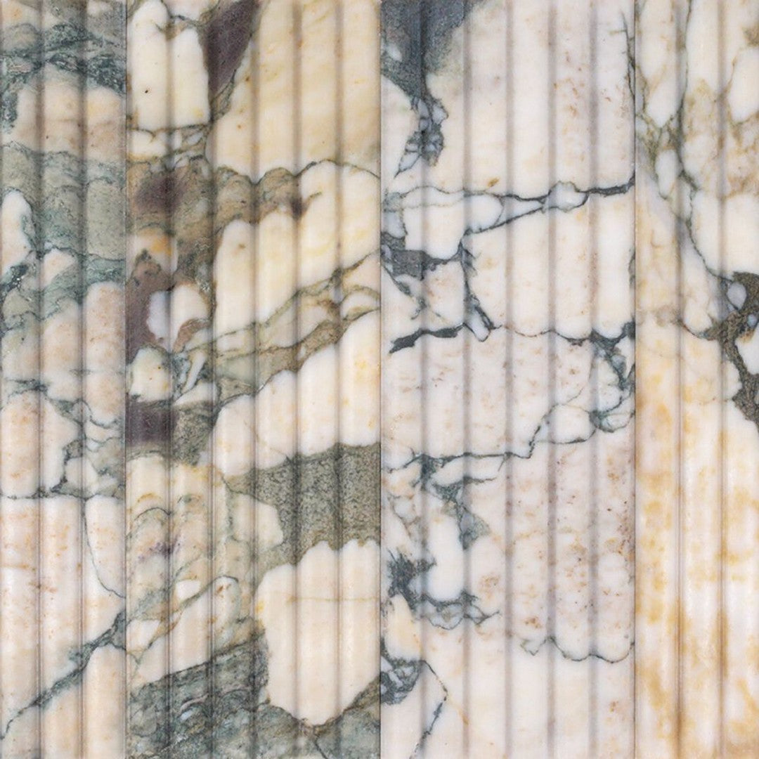 Jeffrey-Court-Marmo-Viaggio-6-x-24-Honed-Fluted-Marble-Tile-Calacatta-Verde