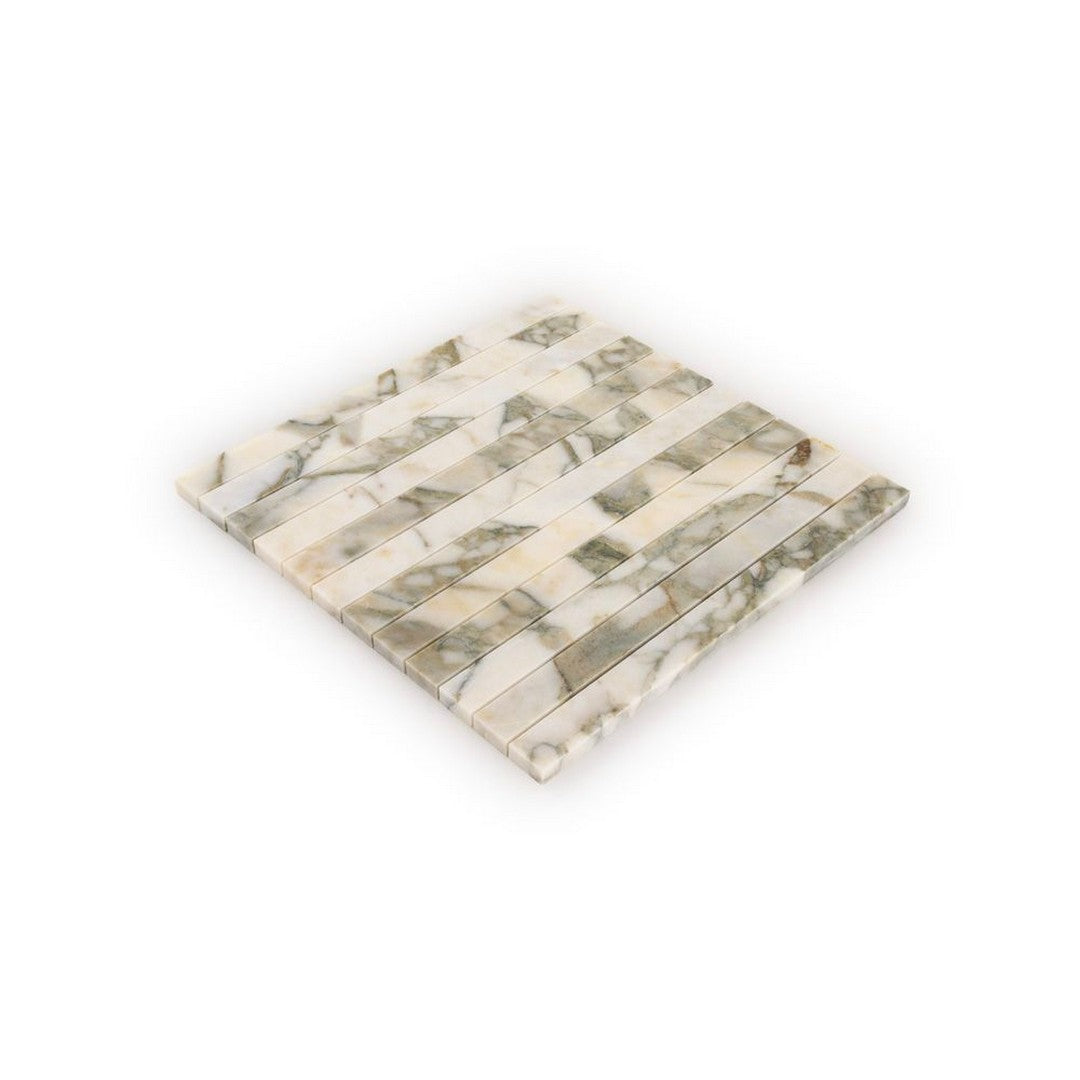 Jeffrey-Court-Marmo-Viaggio-11.75-x-11.75-Honed-Proper-Pillar-Marble-Mosaic-Calacatta-Verde