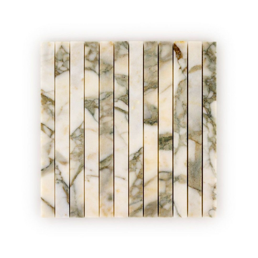 Jeffrey Court Marmo Viaggio 11.75" x 11.75" Honed Proper Pillar Marble Mosaic