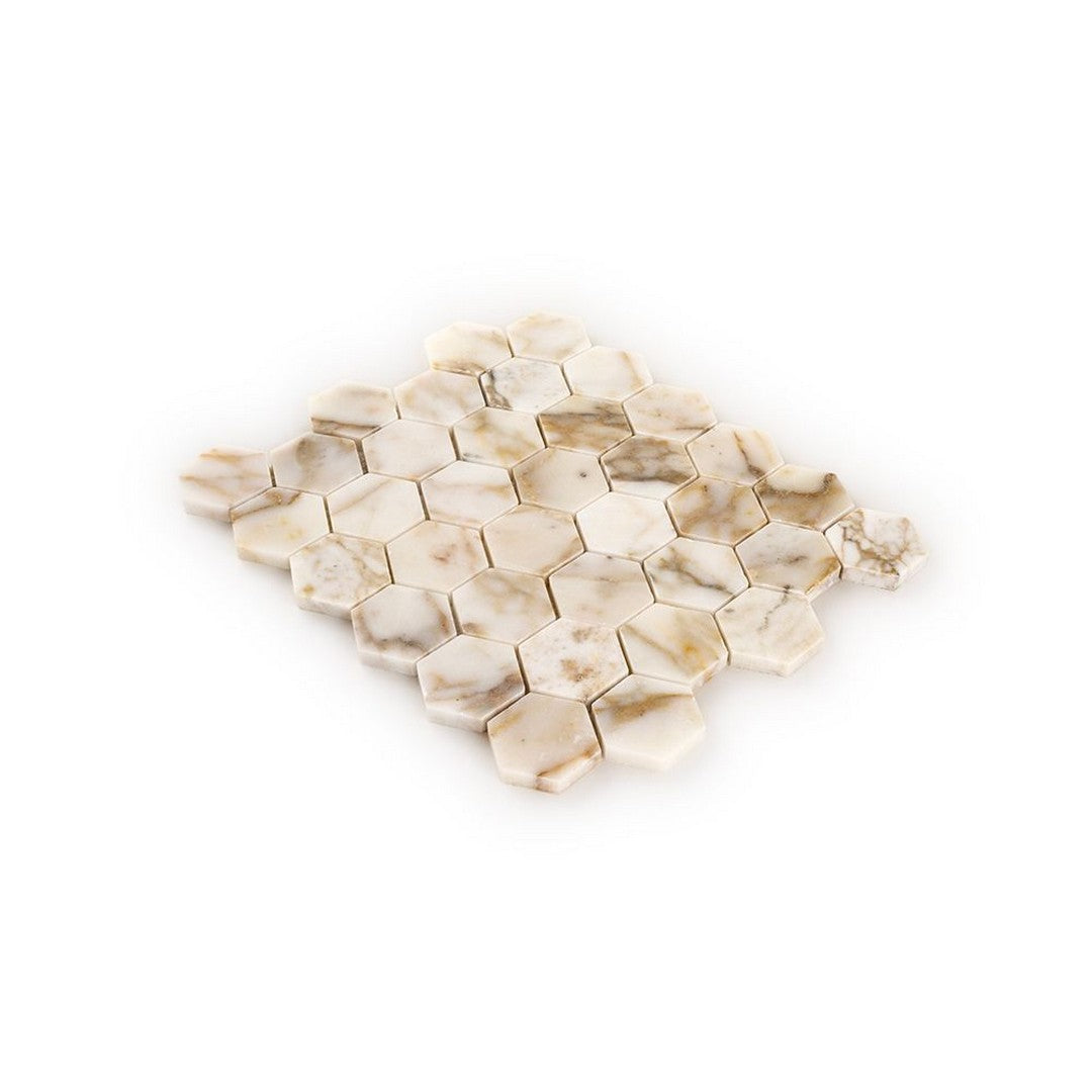 Jeffrey-Court-Marmo-Viaggio-10.25-x-11.63-Honed-2-Hexagon-Marble-Mosaic-Afyon-Gold