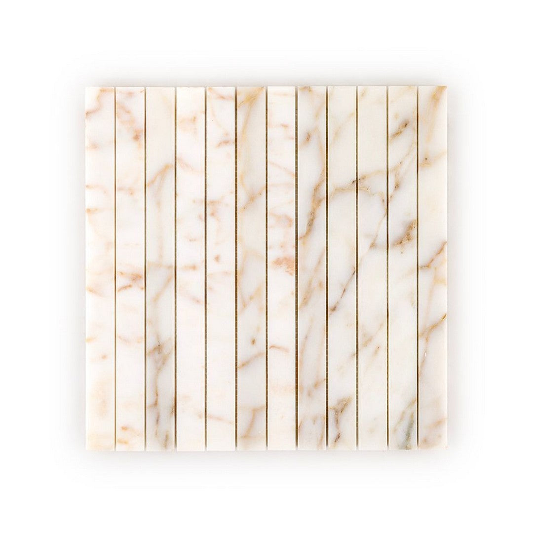 Jeffrey Court Marmo Viaggio 11.75" x 11.75" Honed Proper Pillar Marble Mosaic