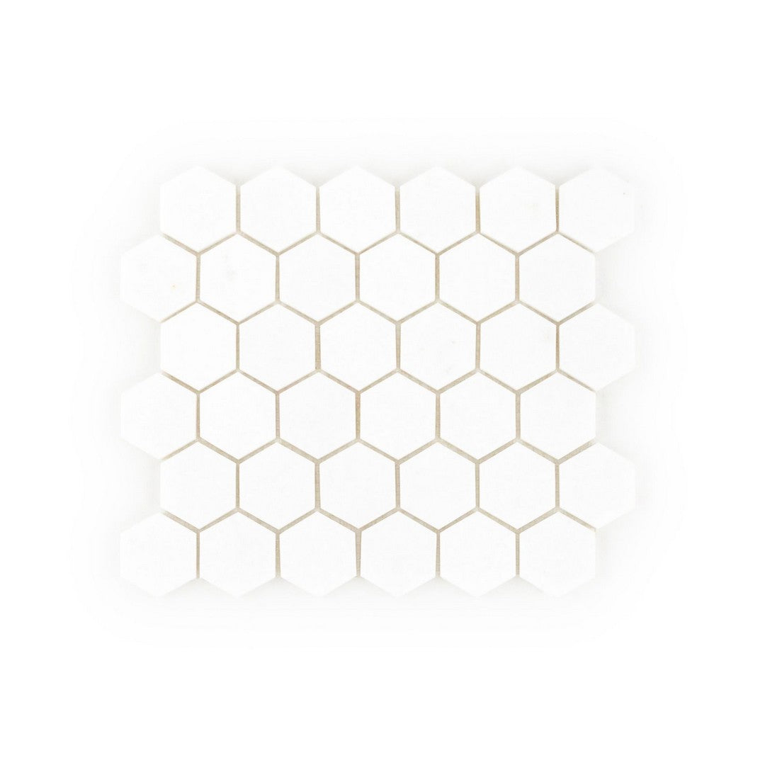 Jeffrey Court Marmo Viaggio 9.38" x 10.75" Honed 2" Hexagon Marble Mosaic