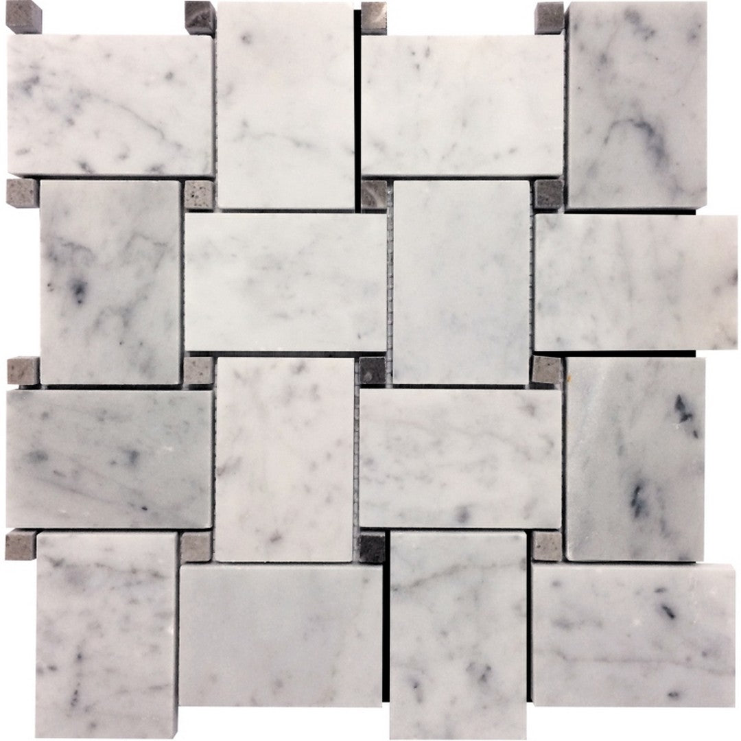 MiR Marbella 11" x 11" Polished Marble Weave Mosaic