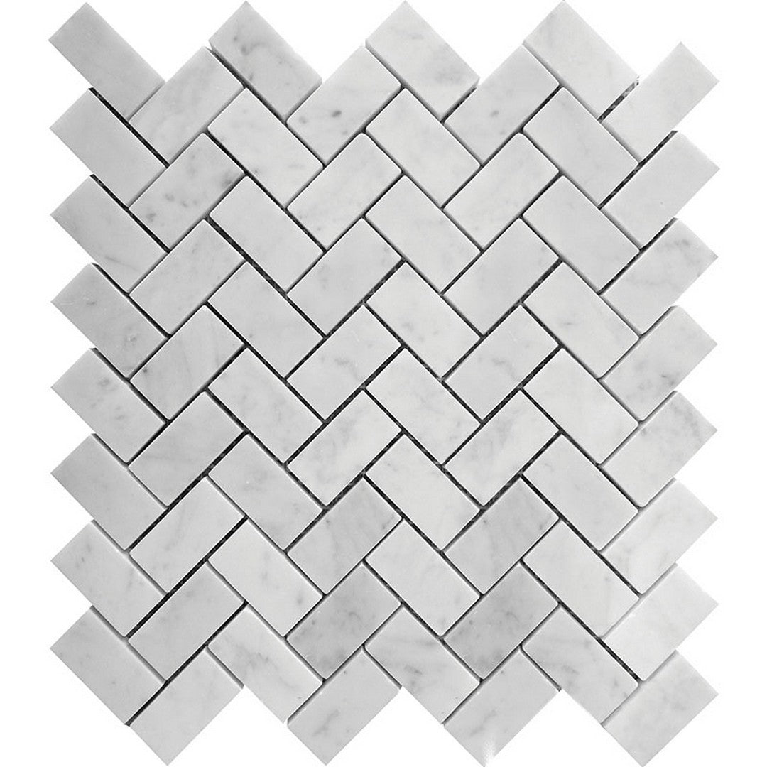 MiR Marbella 11.8" x 11.8" Polished Marble Herringbone Mosaic