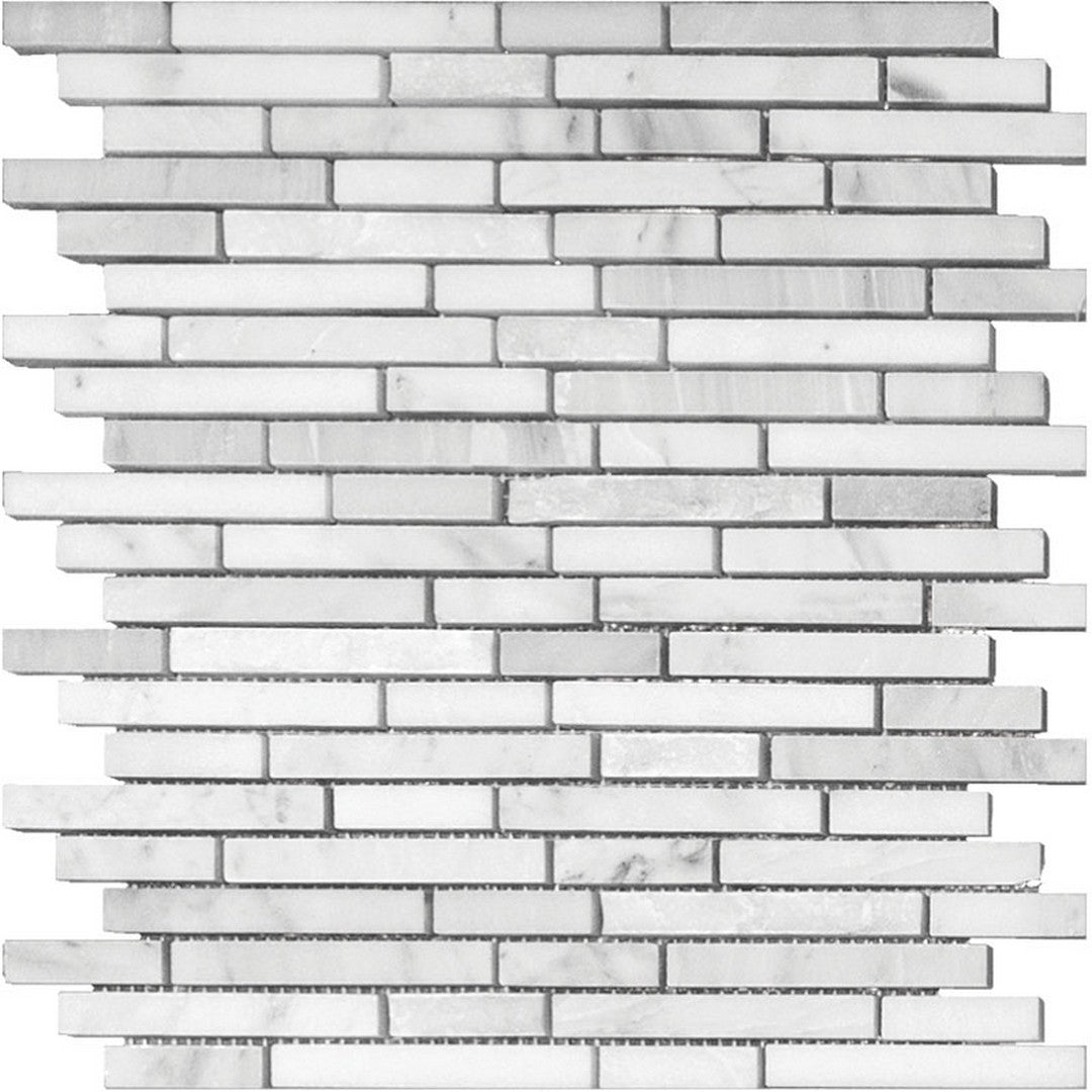 MiR Marbella 11.6" x 12" Polished Marble Linear Mosaic