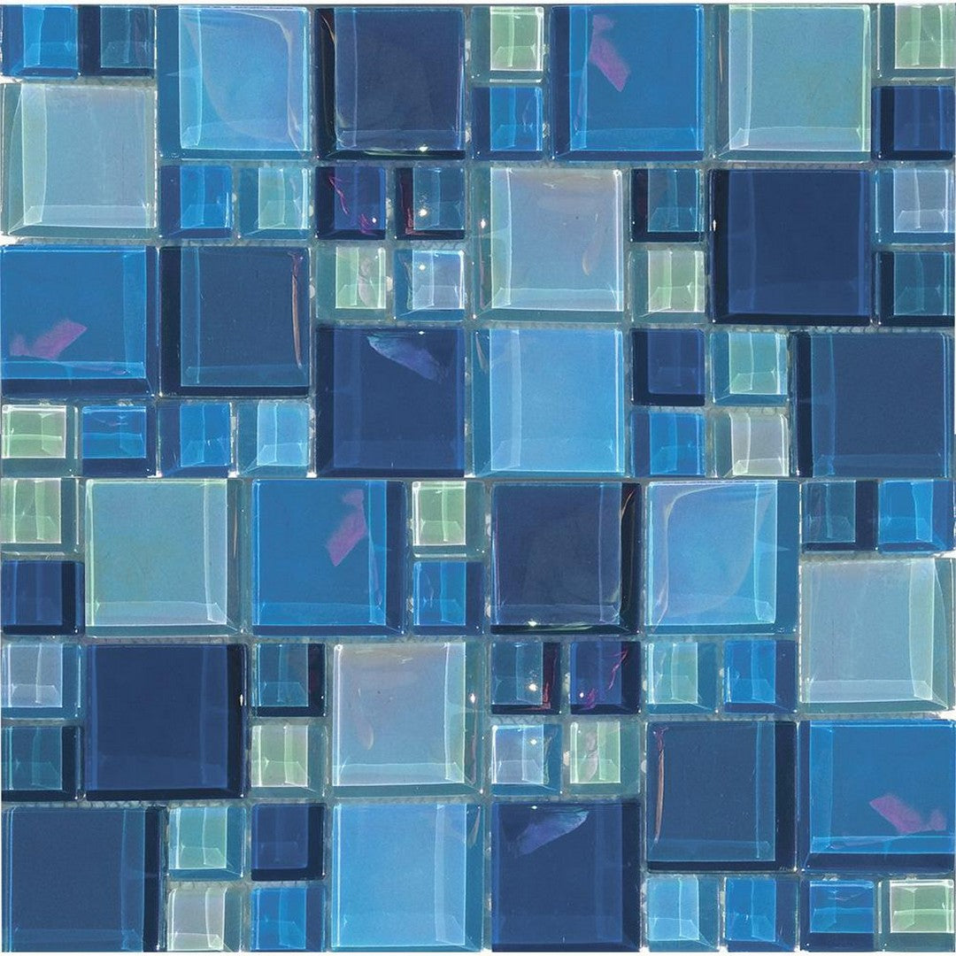 Tesoro Lux Aqua 12" x 12" Random Glass Mosaic