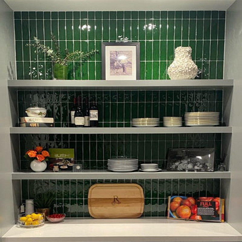 Maniscalco Stone Kaleidoscope 2.5" x 8" Glossy Ceramic Undulated Tile