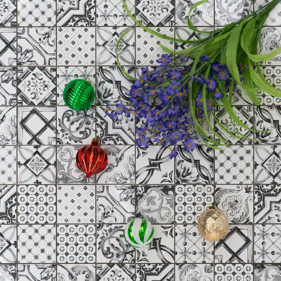 Keystone-Vietri-12"-x-12"-Glossy-Porcelain-Mosaic-Grigio