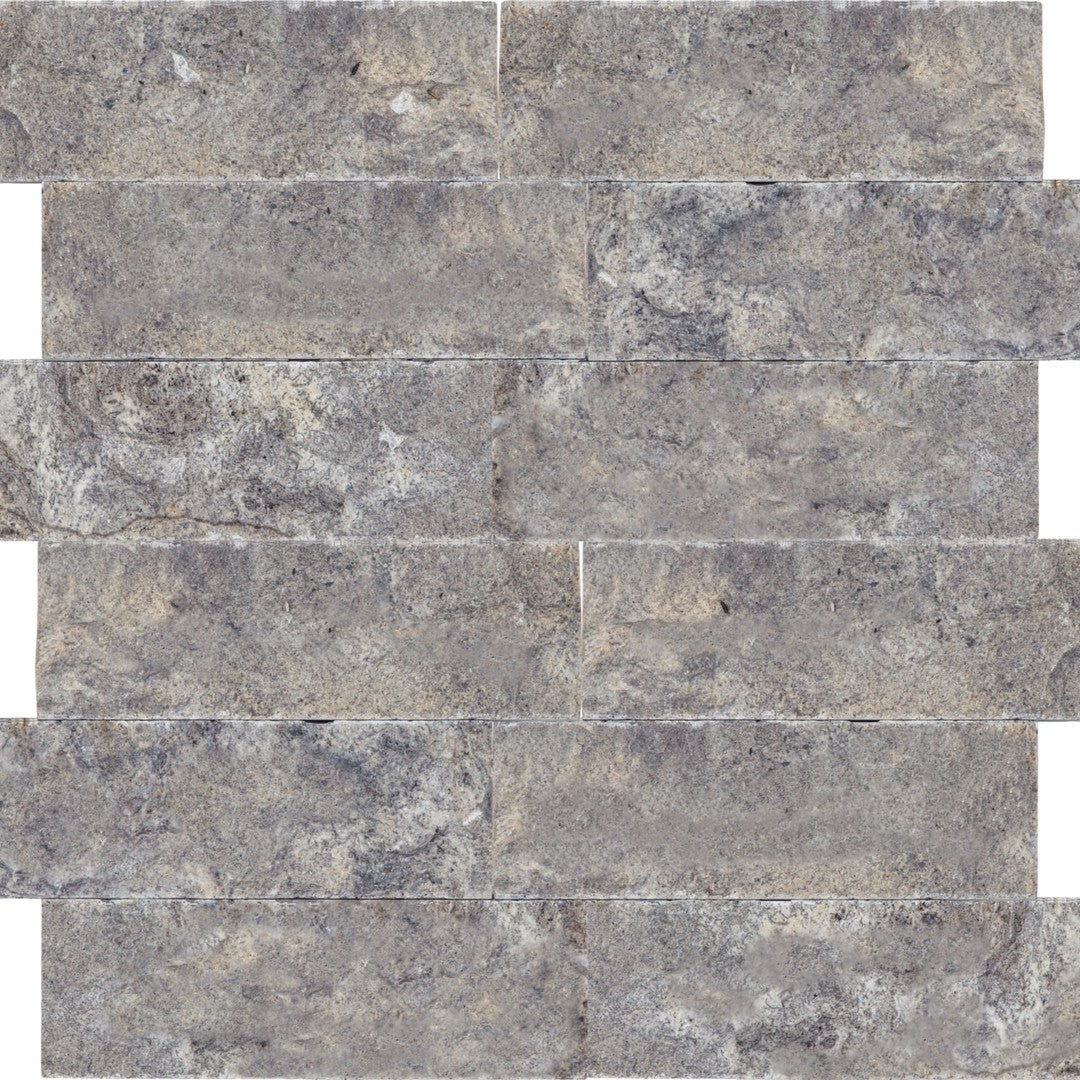 Keystone-Nordic-Silver-4"-x-12"-Split-Face-Natural-Stone-Mosaic-Nordic-Silver