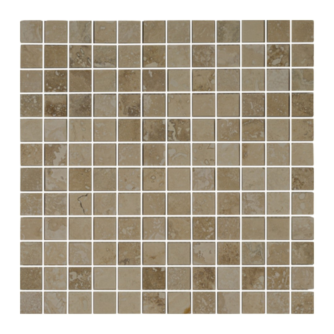 Keystone Tiramisu 12" x 12" Honed Travertine 1" Mosaic