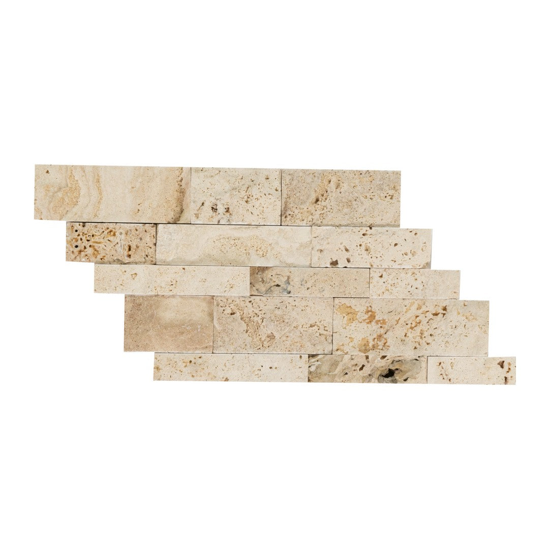 Keystone Tiramisu 7" x 12" Split Face Natural Stone Panel Mosaic