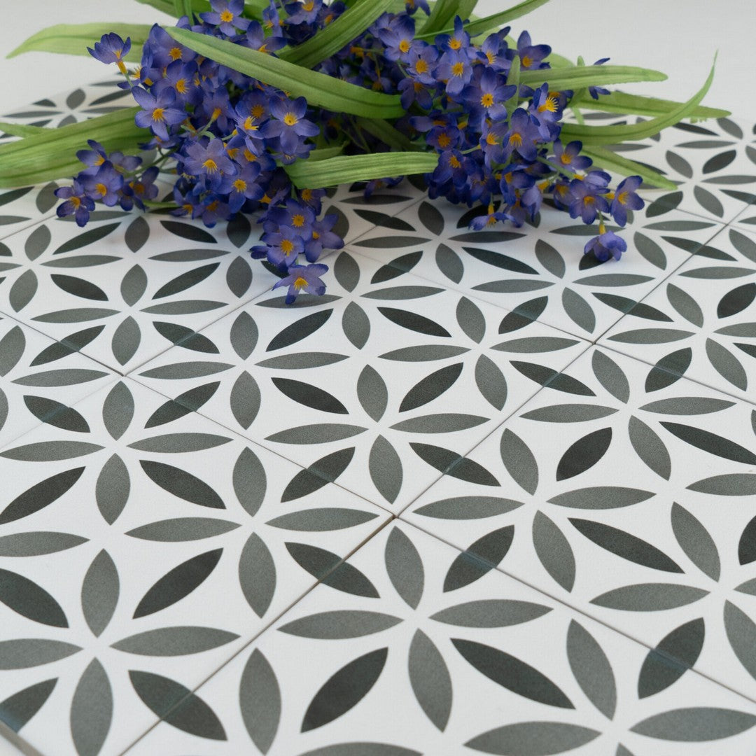 Keystone-Aquarel-Deco-6"-x-6"-Matte-Porcelain-Pool-Tile-Antares-Grigio