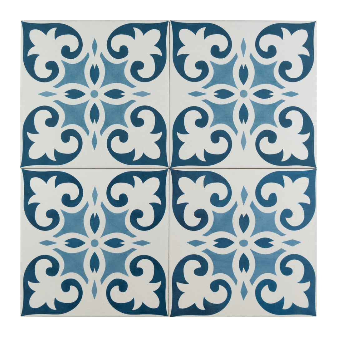 Keystone Aquarel Deco 6" x 6" Matte Porcelain Pool Tile