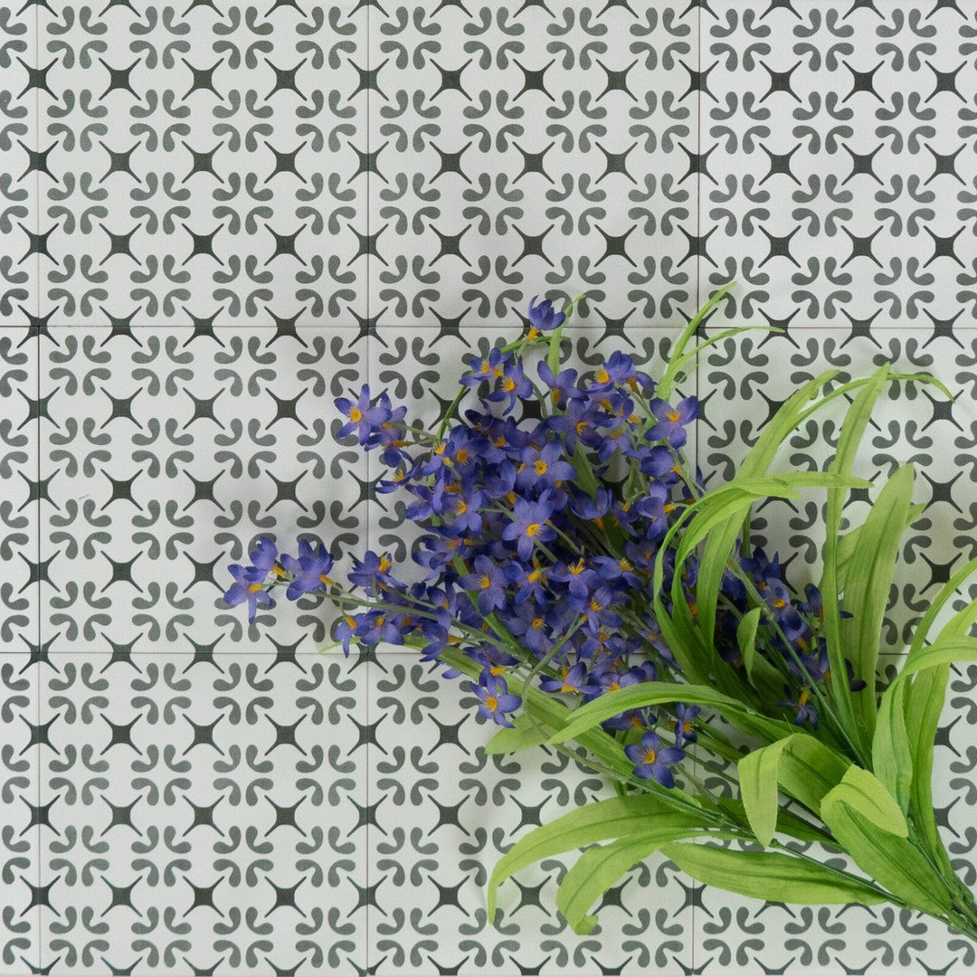 Keystone-Aquarel-Deco-6"-x-6"-Matte-Porcelain-Pool-Tile-Polaris-Grigio