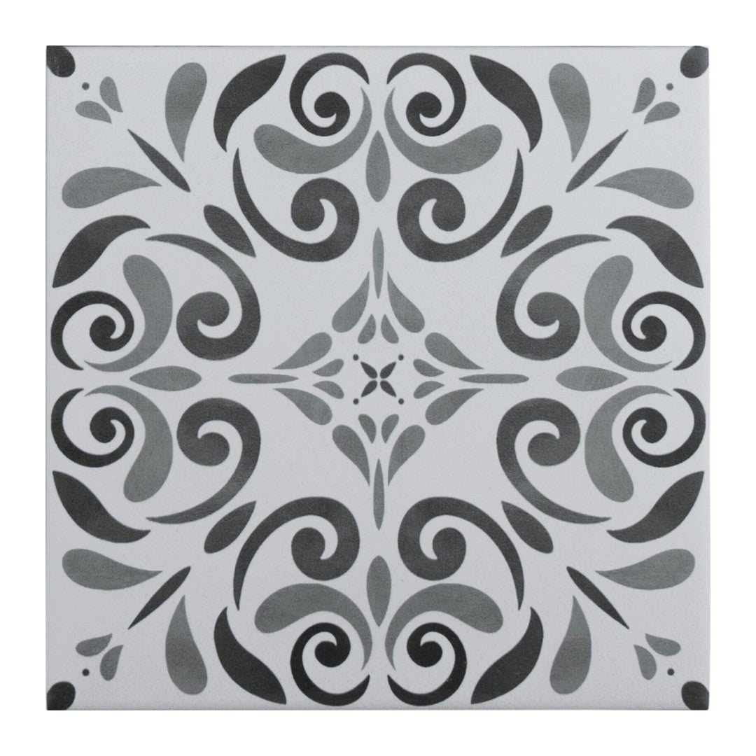 Keystone Aquarel Deco 6" x 6" Matte Porcelain Pool Tile