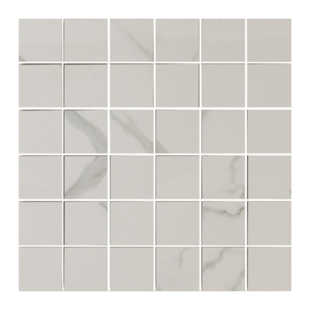 Keystone Marble Statuario 12" x 12" Polished Porcelain Mosaic